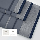 Decorative Cotton Stripe Bath Towel Set - Noelle Collection