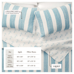 3-Piece Coastal Quilt - Casco Bay Collection