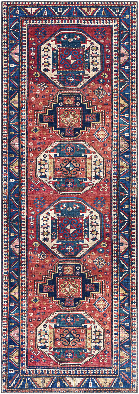 Kodiak Red&Blue Oriental Area Rug