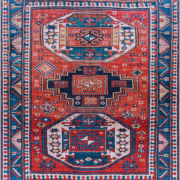Kodiak Red&Blue Oriental Area Rug