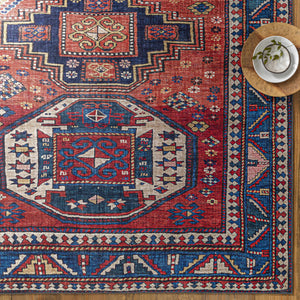 Kodiak Red&Blue Oriental Area Rug