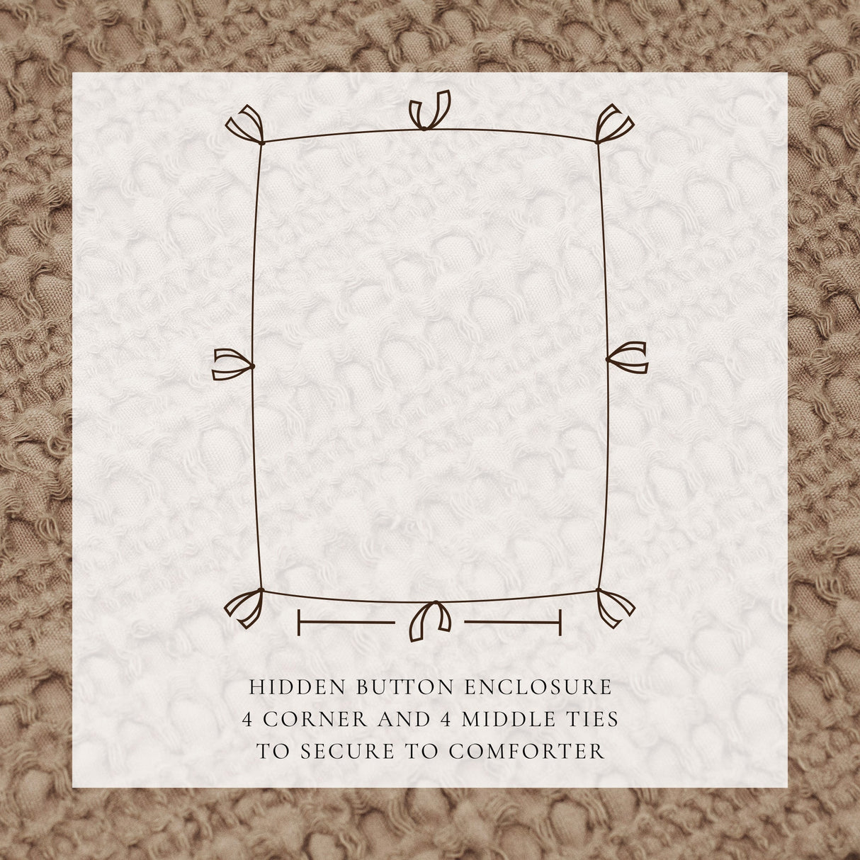 100% Cotton Waffle Weave Duvet Set - Mattea Collection