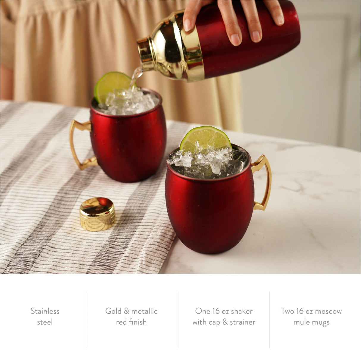 Red Mule Mug & Cocktail Shaker Gift Set