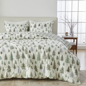Reversible Christmas Comforter and Sham Set - Holiday Lodge Odette Collection