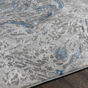 Lambton Blue Marble Area Rug - Clearance