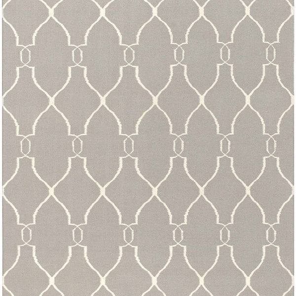 Lamy Beige Trellis Wool Rug - Clearance
