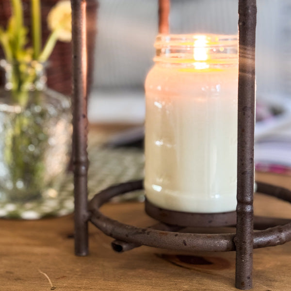 Vintage Inspired Open Cage Candle Lanterns, Set of Two