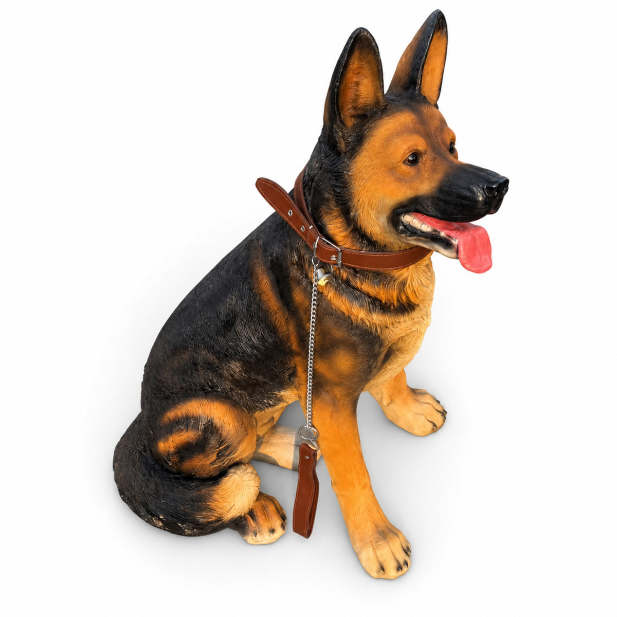 Large German Shepherd Dog Statue 32.28 Inch Sitting Guard Dog Sculpture for Entryway Patio Decor - view 10