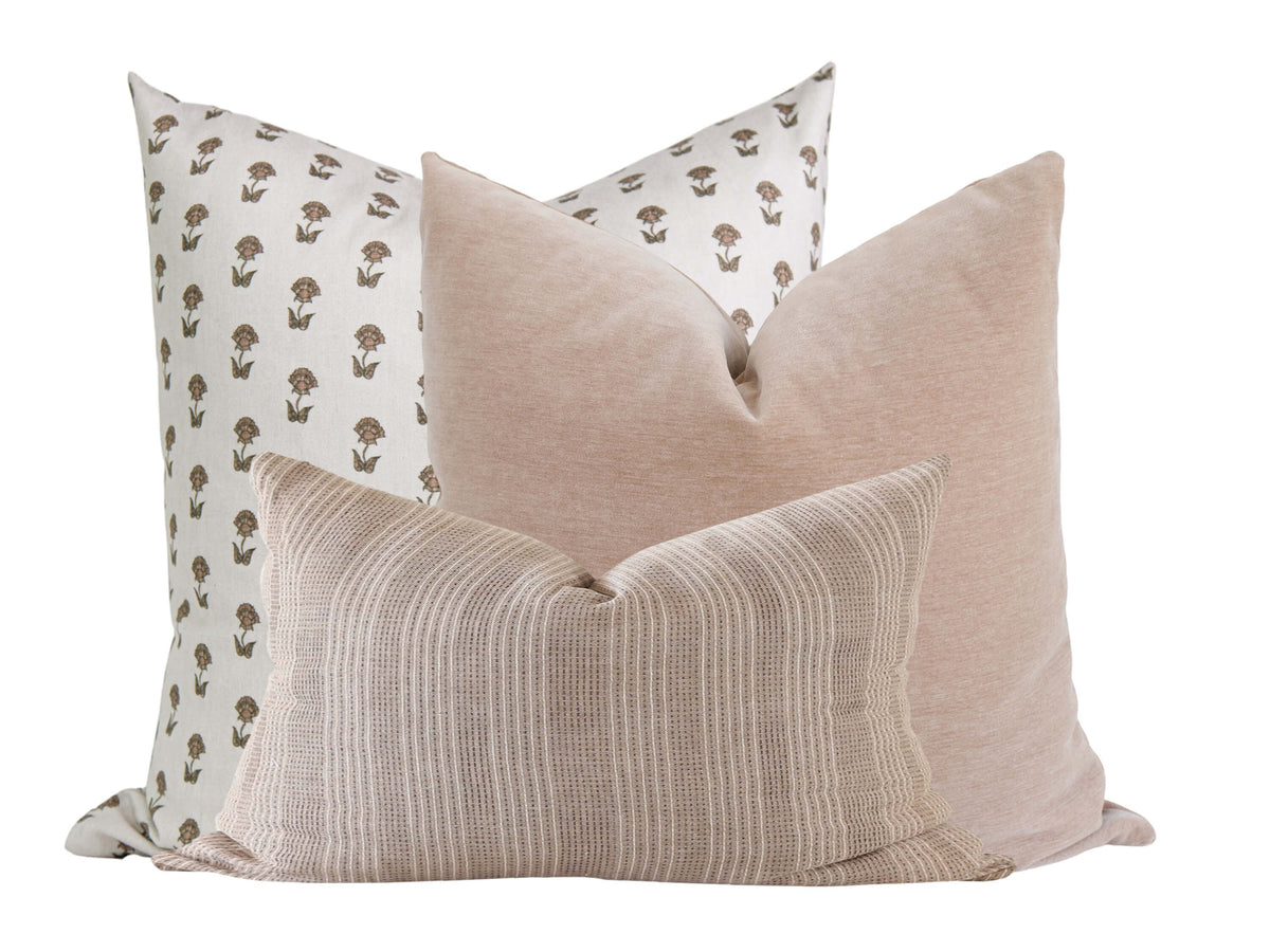 Laurel and Blush Clara Floral Throw Pillow - view 5