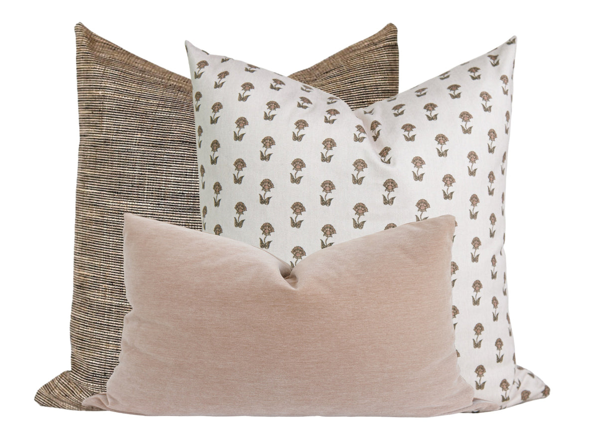Laurel and Blush Clara Floral Throw Pillow - view 6