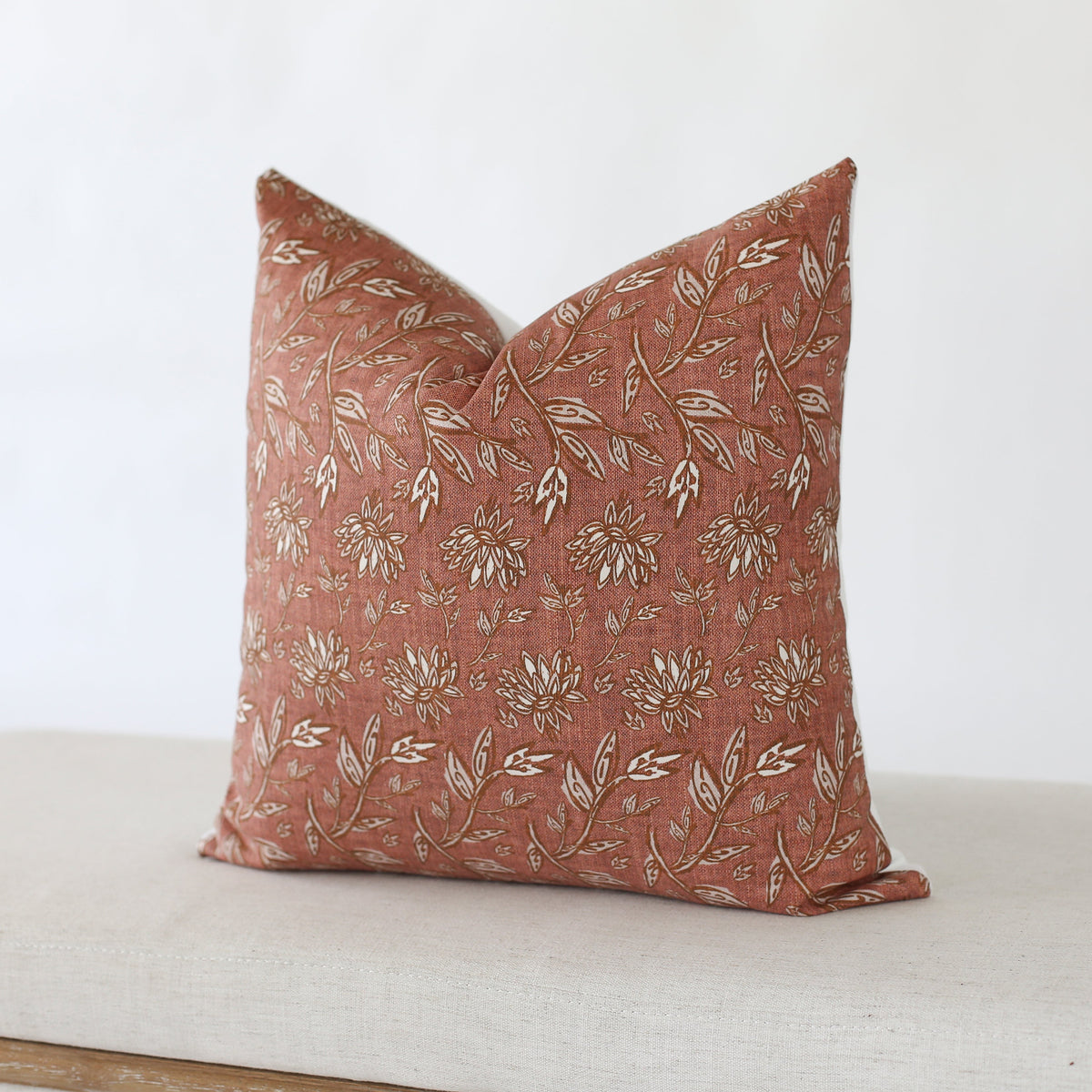 Laurel and Blush Terracotta Throw Pillow - view 5