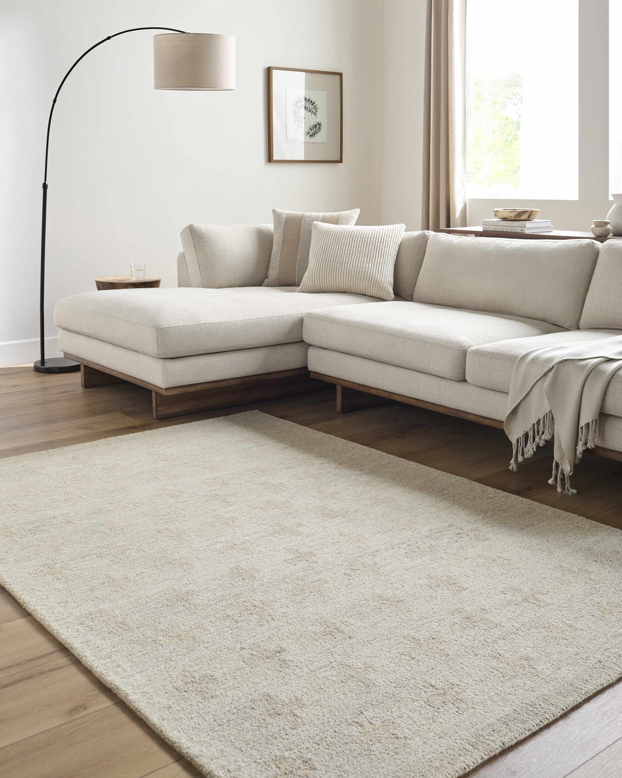 Lotta Peach Modern Wool Area Rug