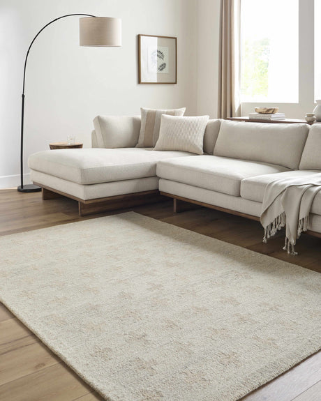 Lotta Peach Modern Wool Area Rug