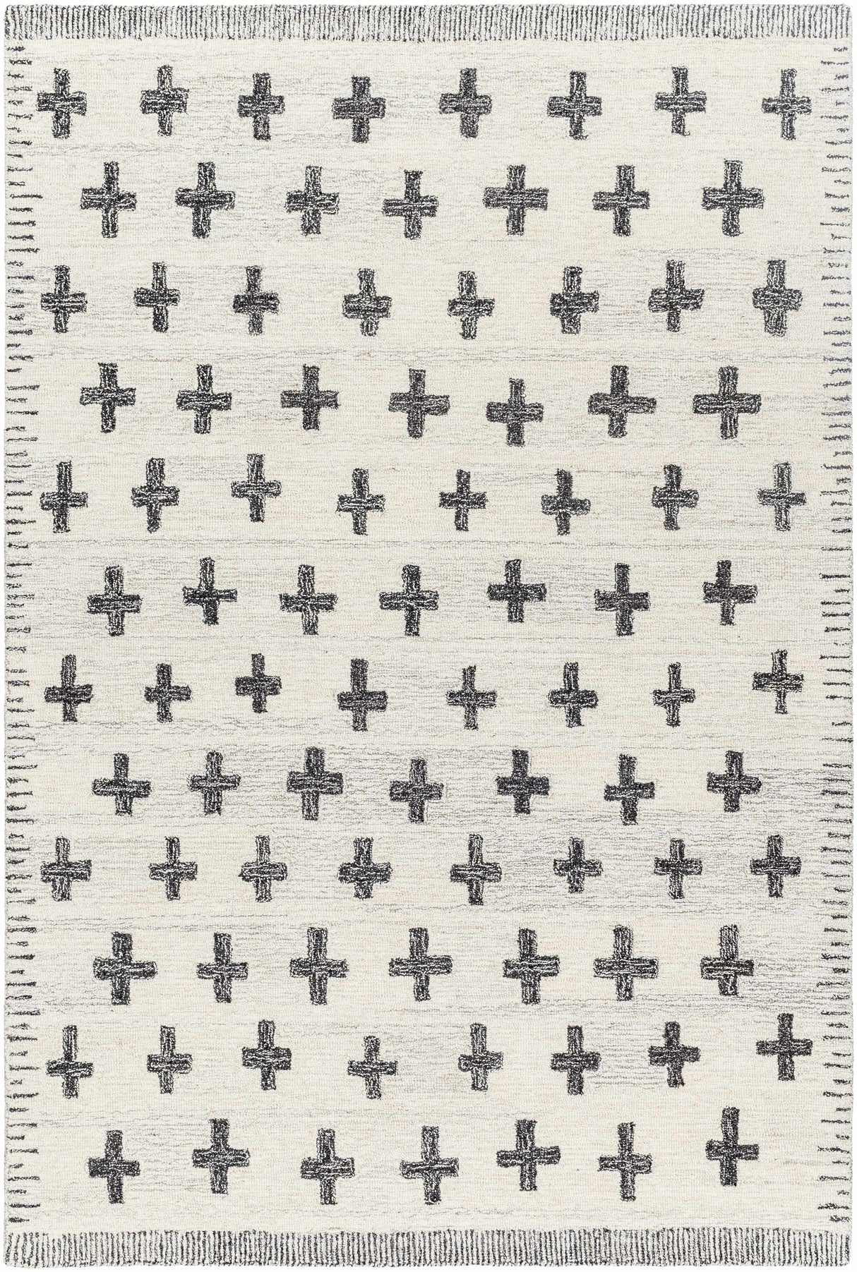 Lotta Light Silver Modern Wool Area Rug