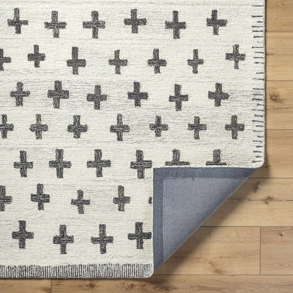 Lotta Light Silver Modern Wool Area Rug