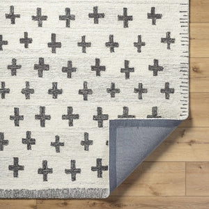 Lotta Light Silver Modern Wool Area Rug