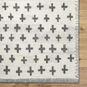 Lotta Light Silver Modern Wool Area Rug