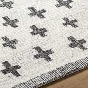 Lotta Light Silver Modern Wool Area Rug