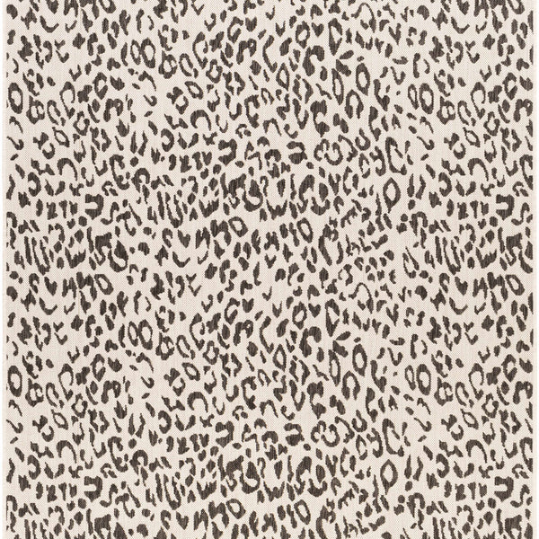 Alderbury White Leopard Print Rug