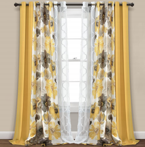 Leah Light Filtering Window Curtain Set