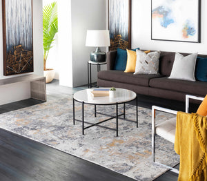 Lenzburg Faux Silk Abstract Rug