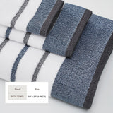 Decorative Cotton Stripe Bath Towel Set - Noelle Collection