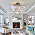 LIGHTING COMMUNE W2312 20-Inch Black Crystal Chandelier with K9 Crystals - view 2
