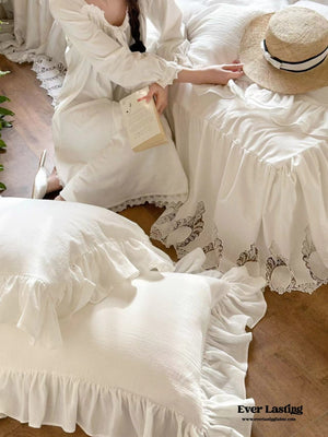 Liliane Elegant Ruffle Double Gauze Bedding Set / French Simple
