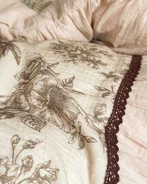 Lillian Retro Floral Ruffle Bedding Set