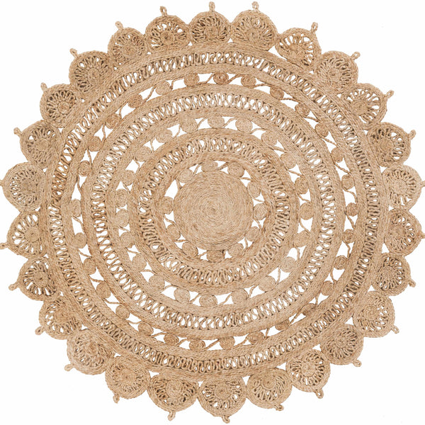 Longville Round Jute Rug - Clearance