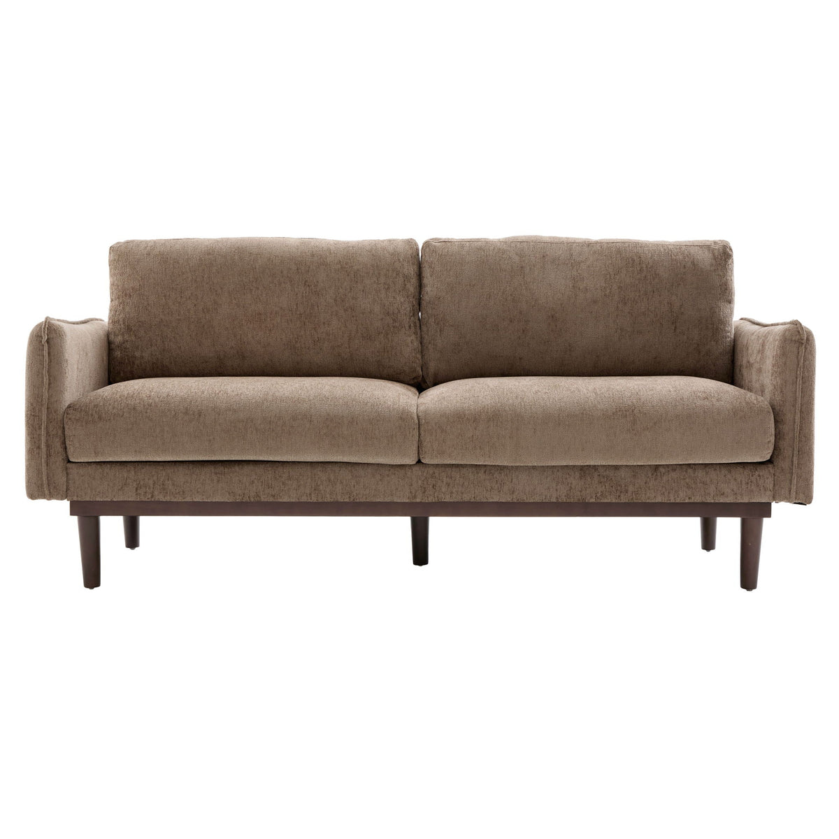 Loveseat Sofa With Spacious Seating in Dark Brown