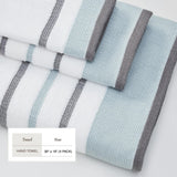 Decorative Cotton Stripe Bath Towel Set - Noelle Collection