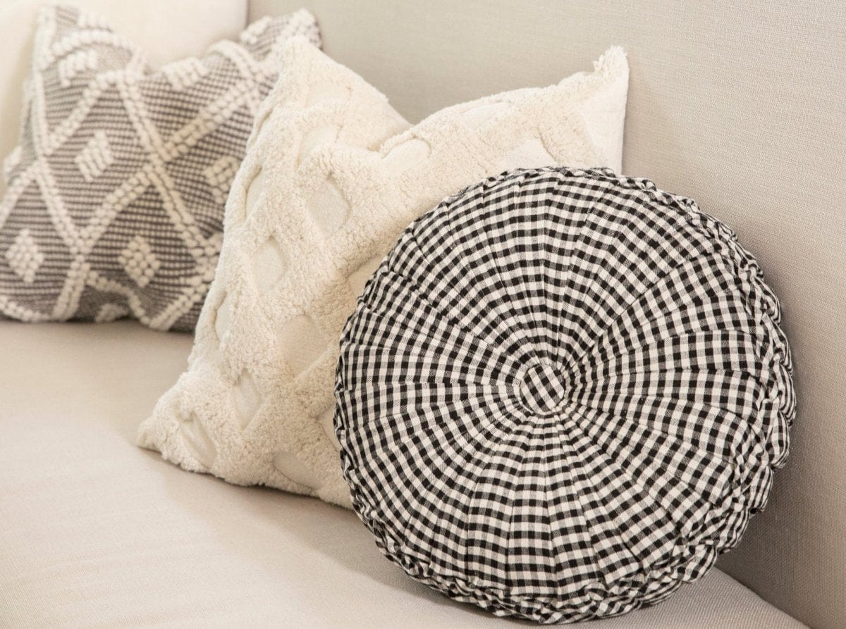 LushDecor Gingham Check Yarn Dyed Pleated Decorative Pillow - view 8