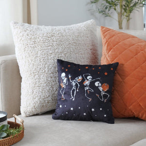 LushDecor Rocking Skeleton Decorative Pillow