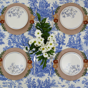 Jasmine Beige Round Faux Leather Placemat