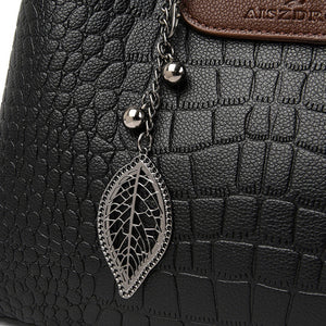 Amara Genuine Leather Handbag for Women 3 Compartment Shoulder Bag