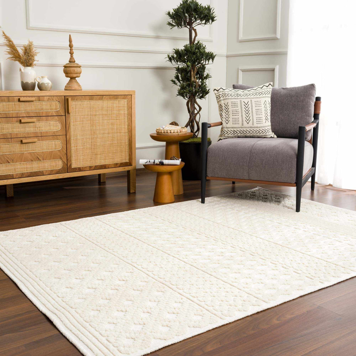 Boutique Rugs Drago White Washable Area Rug - view 12