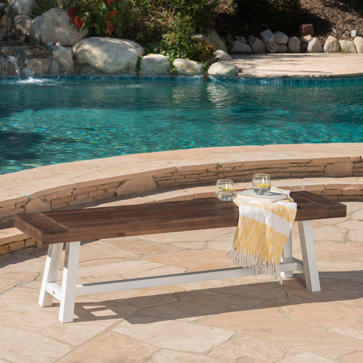 Outdoor Acacia Wood Bench