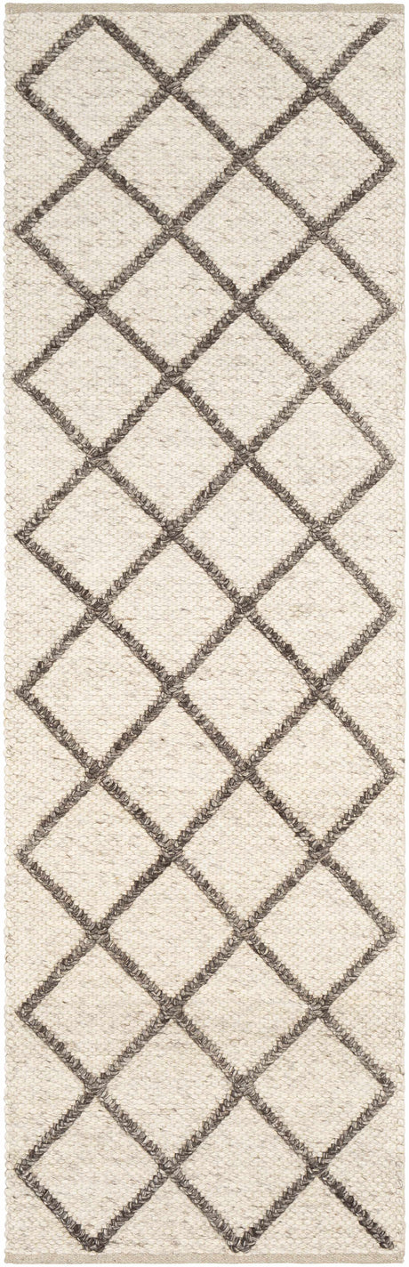 Syosset Cream/Brown Trellis Wool&Viscose Rug - Clearance