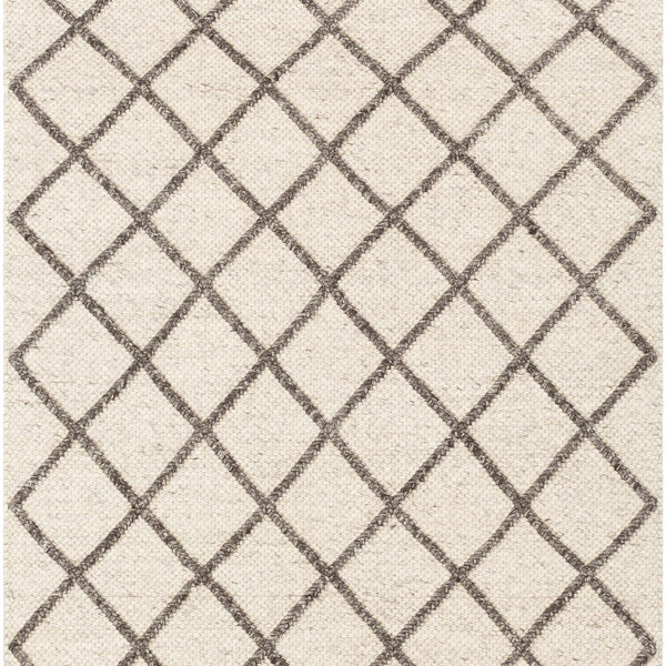 Syosset Cream/Brown Trellis Wool&Viscose Rug - Clearance