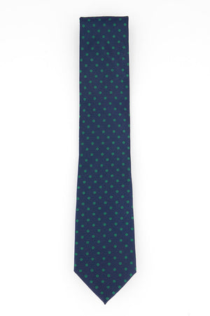 Tommy Hilfiger Men's Mont Classic Dot Stripe Tie Green Size Regular