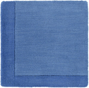 Macedon Blue Bordered Wool Rug