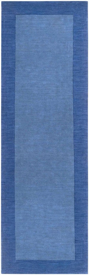 Macedon Blue Bordered Wool Rug