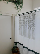 Boho Macrame Leaf Cotton Valance