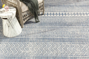 Madras Light Blue Green All Over Performance Area Rug