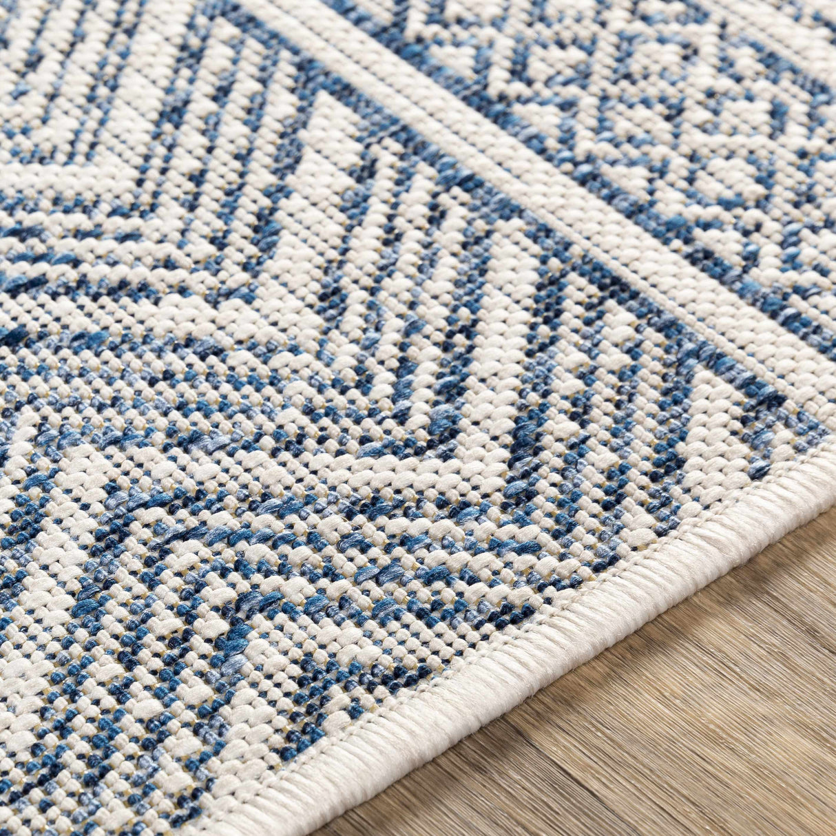Madras Light Blue Green All Over Performance Area Rug