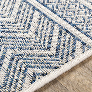 Madras Light Blue Green All Over Performance Area Rug