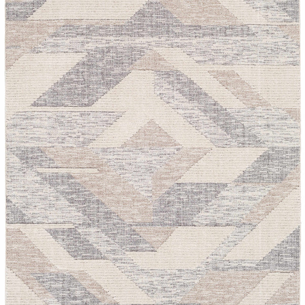 Magazine Geometric High/Low Pile Rug with Tassels - Clearance