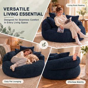 MAGIC FURNITURE 5FT Ultra Cozy Round Memory Foam Sofa - view 2