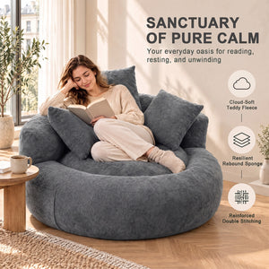 MAGIC FURNITURE 5FT Ultra Cozy Round Memory Foam Sofa - view 7